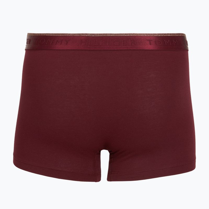 Herrenboxershorts Tommy Hilfiger Trunk 3 pack navy blue/nocturnal green/burgundy 5