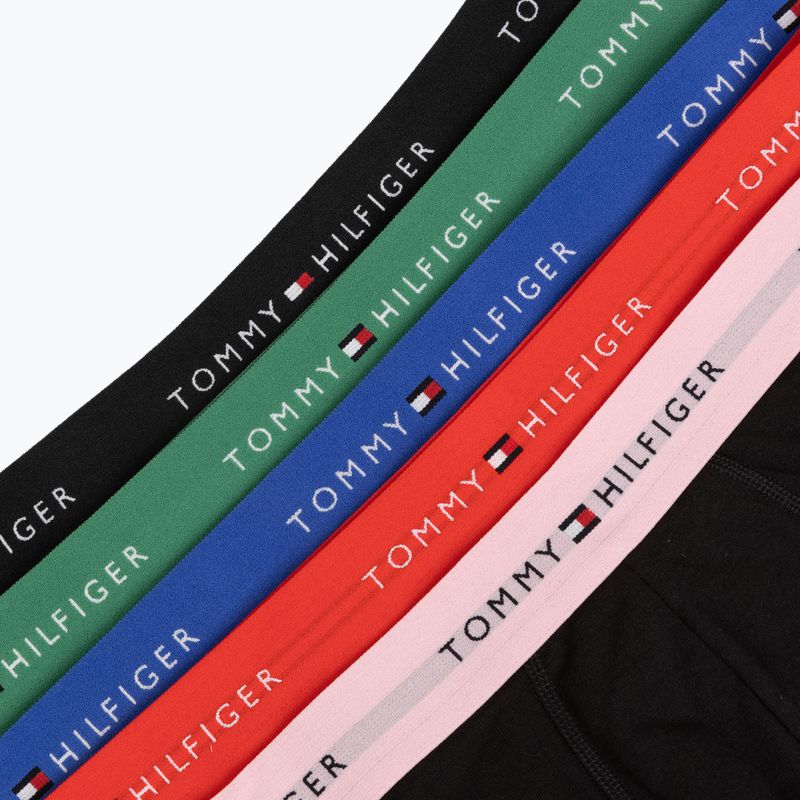 Herrenboxershorts Tommy Hilfiger Trunk WB 5 pack black/fr red/bon pk/als green/no blue 8