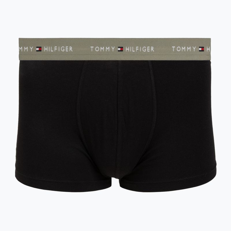 Herrenboxershorts Tommy Hilfiger Trunk WB 3 pack utility sage/black/bonita pink 3