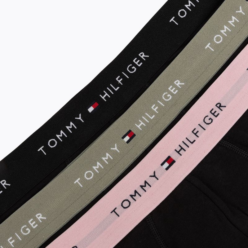 Herrenboxershorts Tommy Hilfiger Trunk WB 3 pack utility sage/black/bonita pink 6