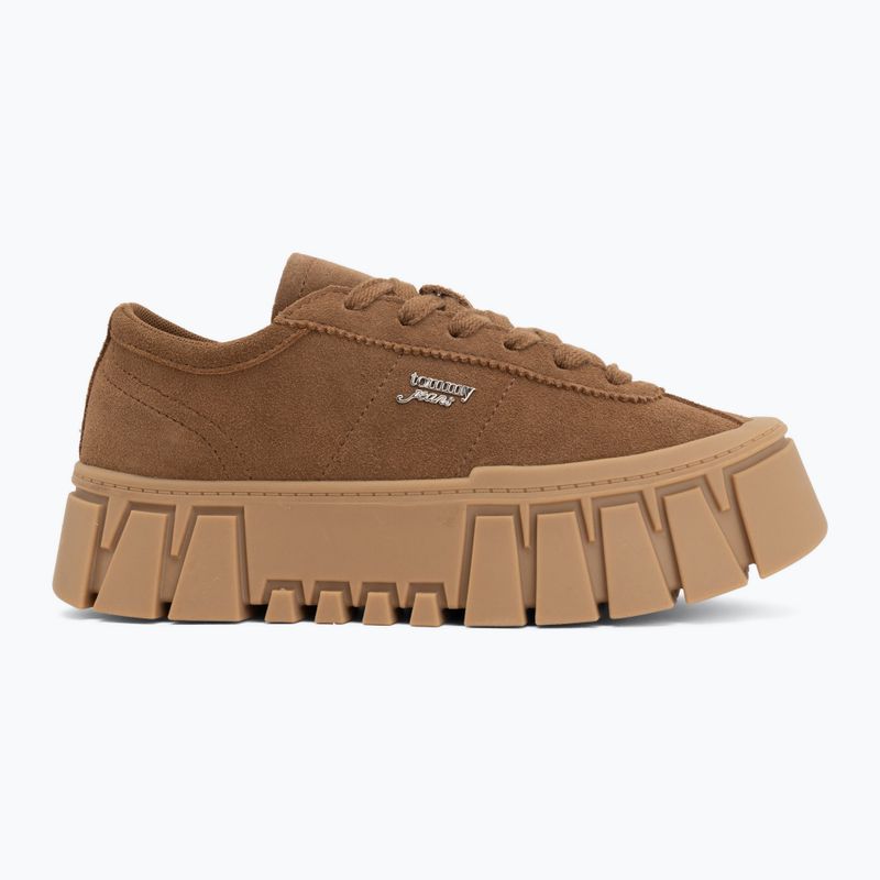 Damen-Schuhe Tommy Jeans Platform Sneaker Suede warm khaki 2