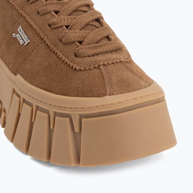 Damen-Schuhe Tommy Jeans Platform Sneaker Suede warm khaki 7