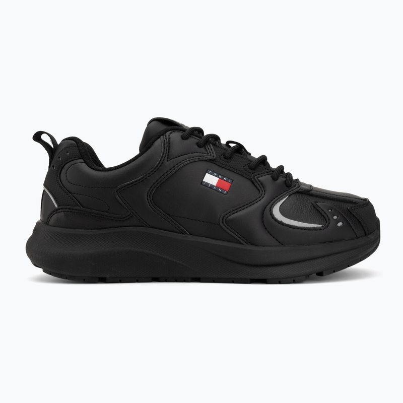 Herren Schuhe Tommy Jeans Runn Leather triple black 2