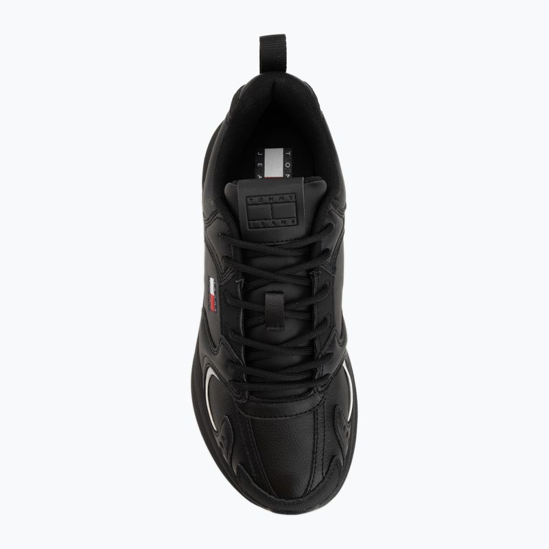 Herren Schuhe Tommy Jeans Runn Leather triple black 5