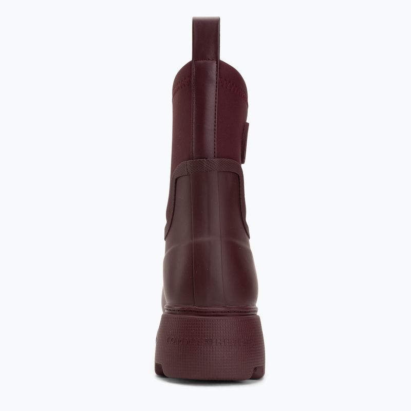 Gummistiefel für Damen Tommy Hilfiger Stamp Warm Ankle oxblood 6