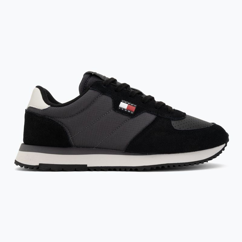 Herren Schuhe Tommy Jeans Runner Flag Mix washed black/stratus grey 2