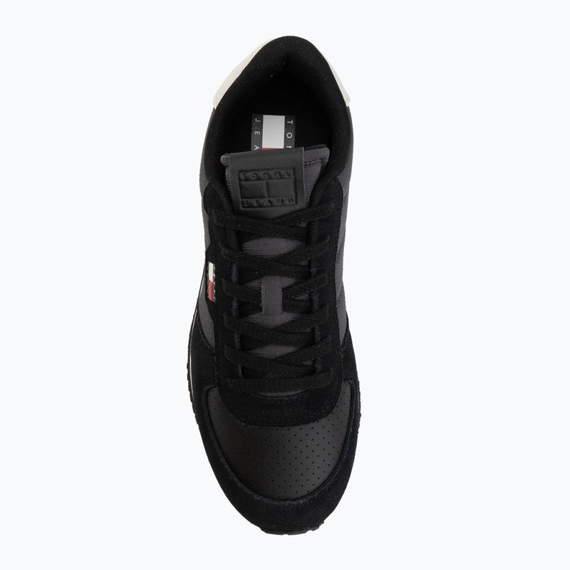 Herren Schuhe Tommy Jeans Runner Flag Mix washed black/stratus grey 5