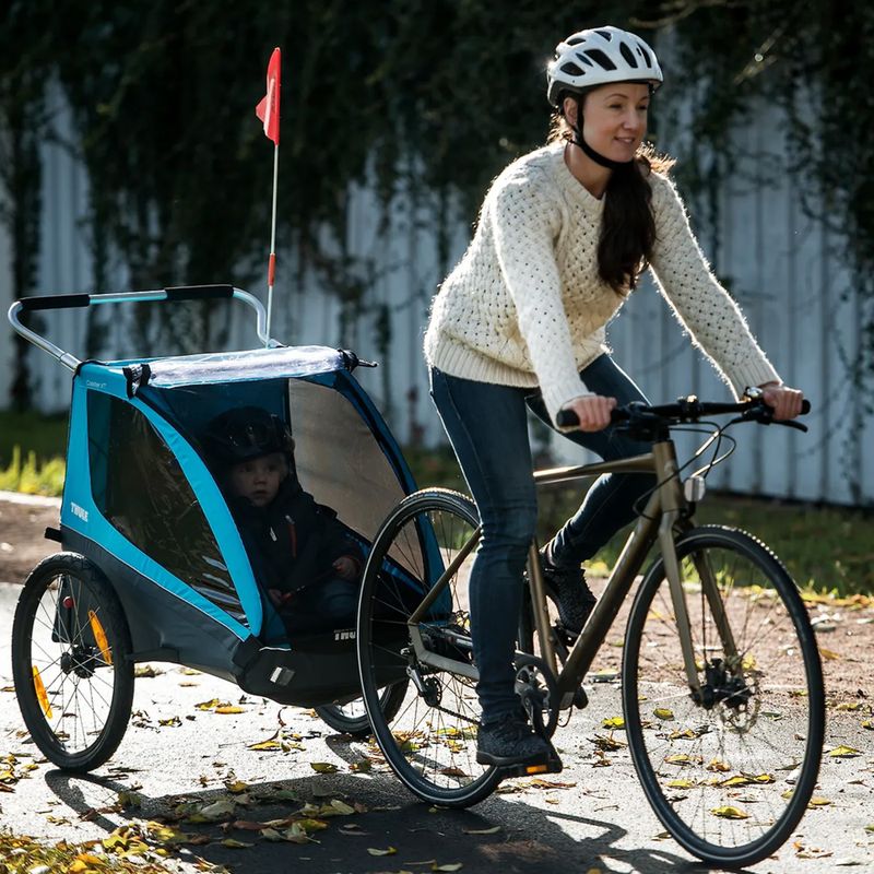 Thule Coaster XT Fahrradanhänger+Kinderwagen blau 10101806 8