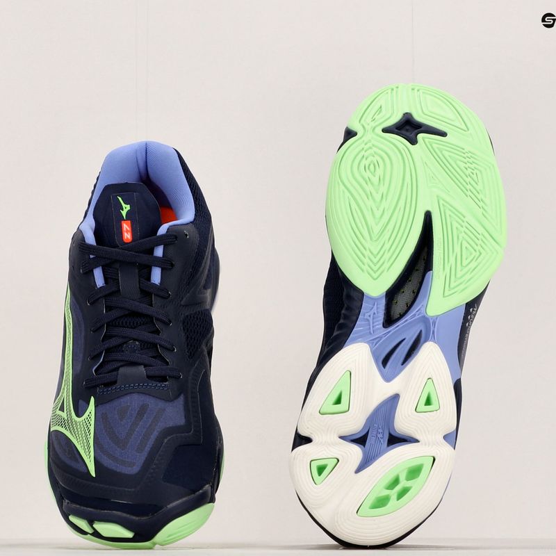 Herren Volleyball Schuhe Mizuno Wave Lightning Z7 Abendblau / Tech Grün / Lolite 10