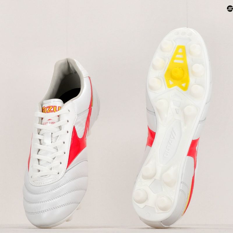 Herren Mizuno Morelia II Elite MD Fußballschuhe weiß/flery coral2/bolt2 14