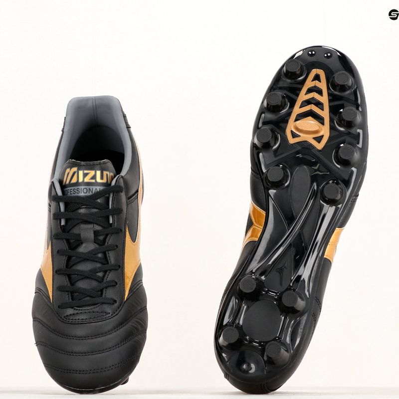 Mizuno Morelia II PRO MD Herren Fußballschuhe schwarz/gold/dunkel Schatten 15