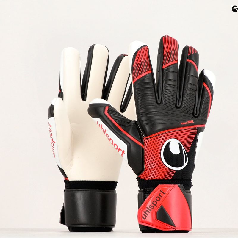 Uhlsport Powerline Supersoft Hn Torwarthandschuhe schwarz/rot/weiß 4