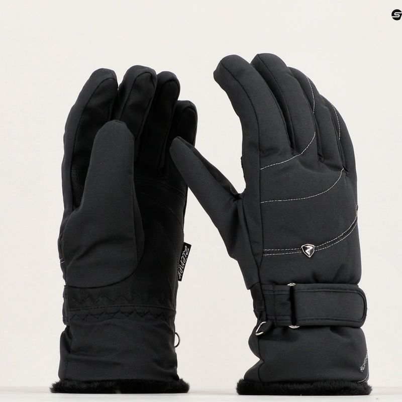 Damen-Skihandschuhe ZIENER Kahli PR schwarz 3
