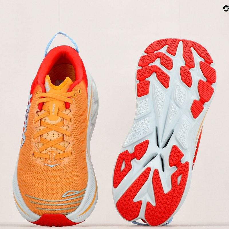 HOKA Bondi X fiesta/amber yellow Herren Laufschuhe 11