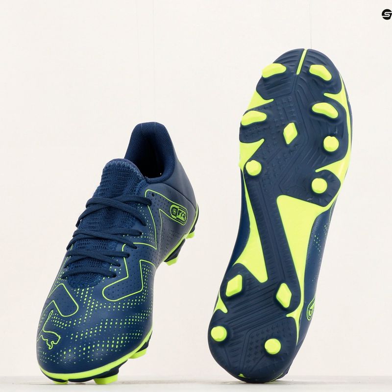 PUMA Future Play FG/AG Herren Fußballschuhe persisch blau/pro grün