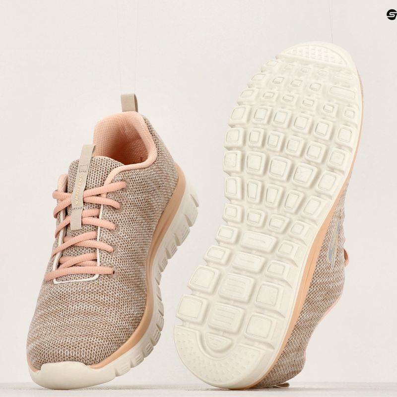 Damen Trainingsschuhe SKECHERS Graceful Twisted Fortune natur/koralle 13