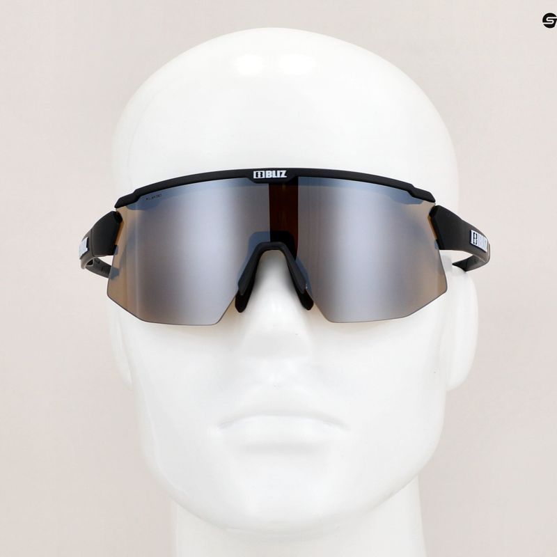 Bliz Breeze Polarized S3+S2 mattschwarz/braun-silber verspiegelt/basic orange Fahrradbrille 7