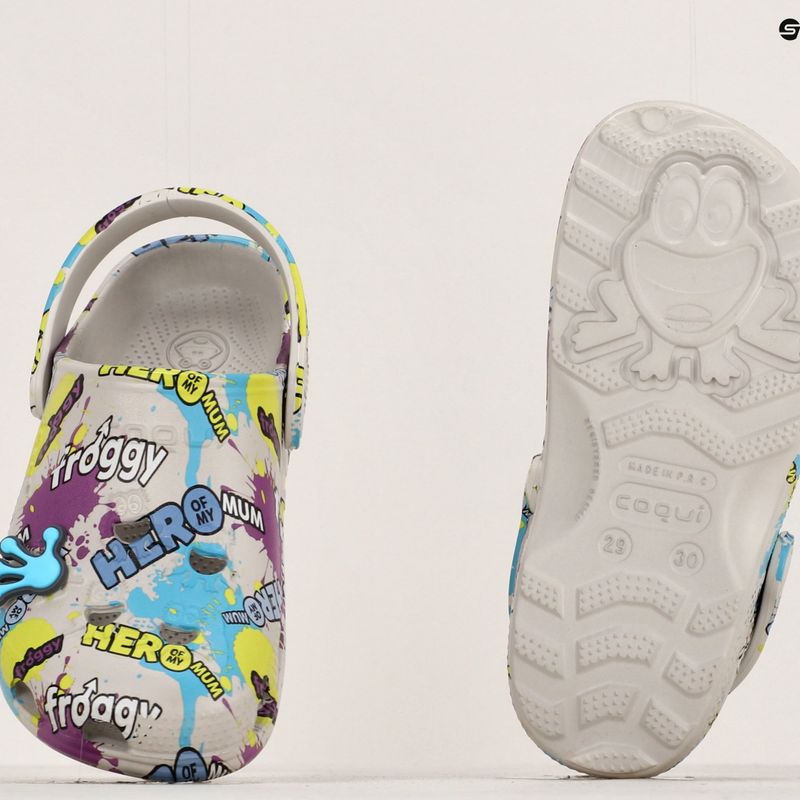 Coqui Little Frog stone hero splash/amulet Kindersandalen 14