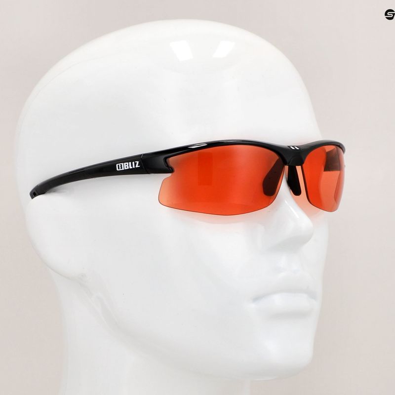 Bliz Motion S2 glänzend metallisch schwarz/orange Fahrradbrille 9