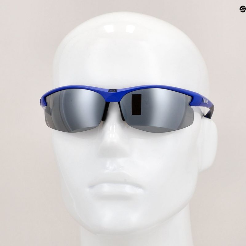 Bliz Motion S3 matt metallic blau/rauchsilber verspiegelte Fahrradbrille 9