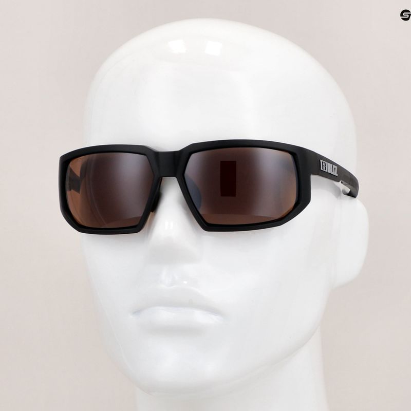Bliz Arrow Polarized S3 matt schwarz/braun Silber Spiegel Radfahren Brille 10
