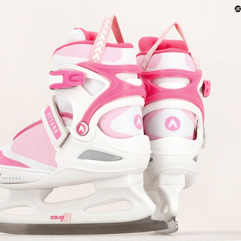 Kinderschlittschuhe ATTABO ICEBLADE 01 weiß/rosa 12