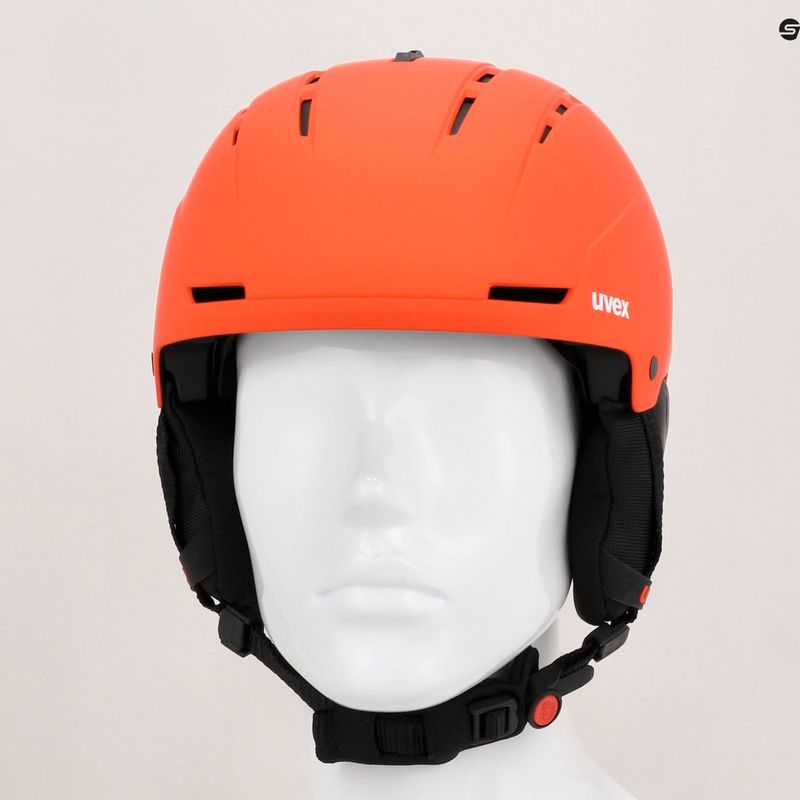 Skihelm UVEX Stance fierce rot matt 11