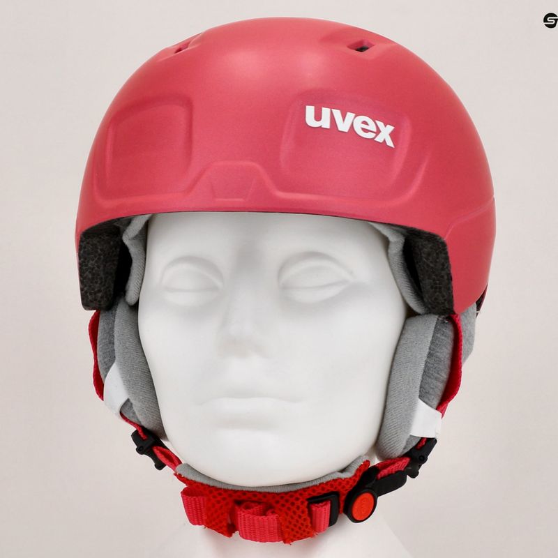 Kinderskihelm UVEX Manic Pro rosa matt 8