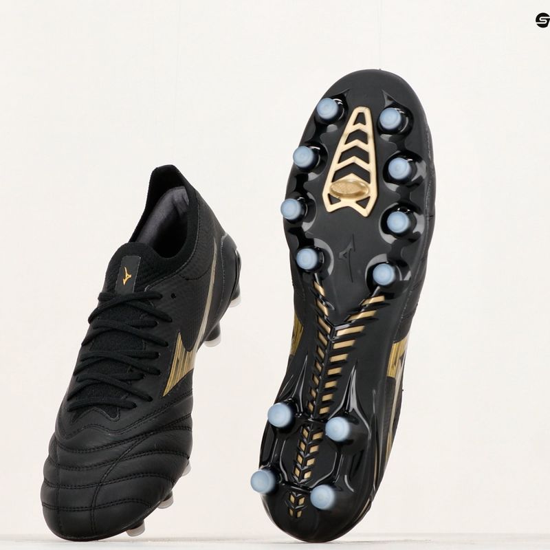 Mizuno Morelia Neo IV Beta Elite MD Herren Fußballschuhe schwarz/gold/schwarz 10