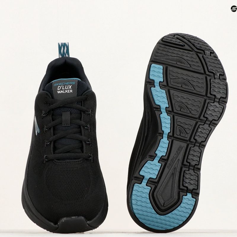 SKECHERS Herren D'Lux Walker Get Oasis Schwarz/Teal Schuhe 12