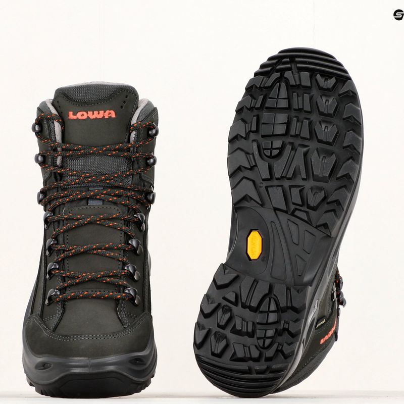 LOWA Renegade GTX Mid anthrazit/mandarin Stiefel 10
