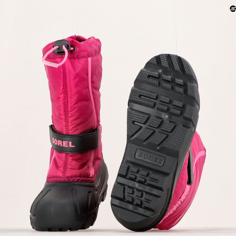 Sorel Flurry Dtv tief erröten/tropischen rosa Junior Schnee Stiefel 15
