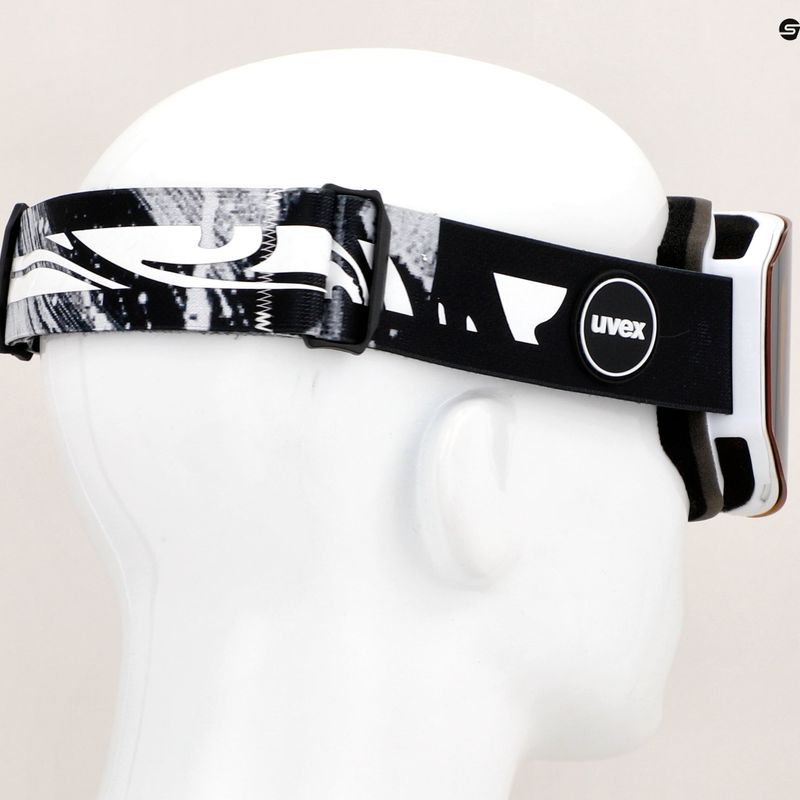 UVEX Evidnt Attract CV S2 Skibrille weiß matt/verspiegelt silber/contr gelb/klar 6