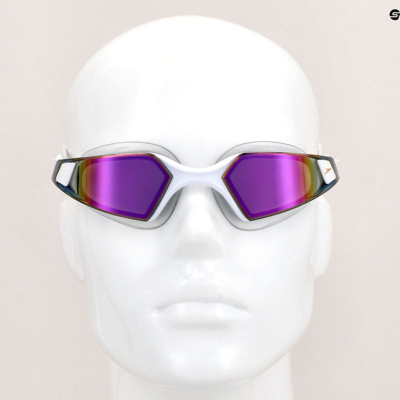 Speedo Aquapulse Pro Mirror Schwimmbrille weiß/violett 5