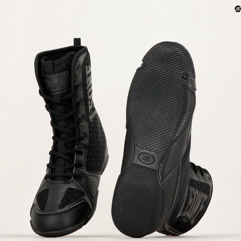 LEONE 1947 Professional Boxing Stiefel schwarz 16