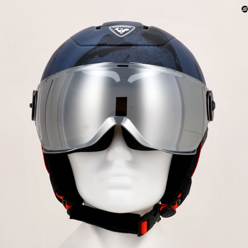 Rossignol Kinderskihelm Whoopee Visor Impacts dunkelblau 13