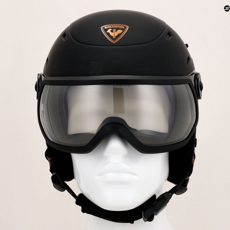 Damen Skihelm Rossignol Allspeed Visor Imp Photo schwarz 12