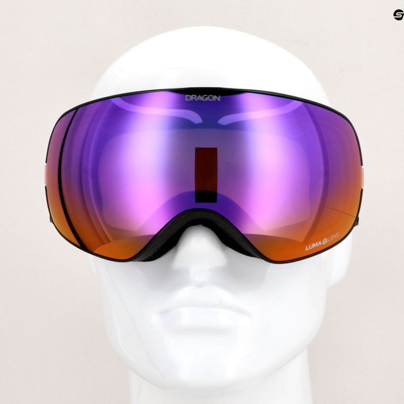 DRAGON X2S black pearl/lumalens purple ion/amber Skibrille 9