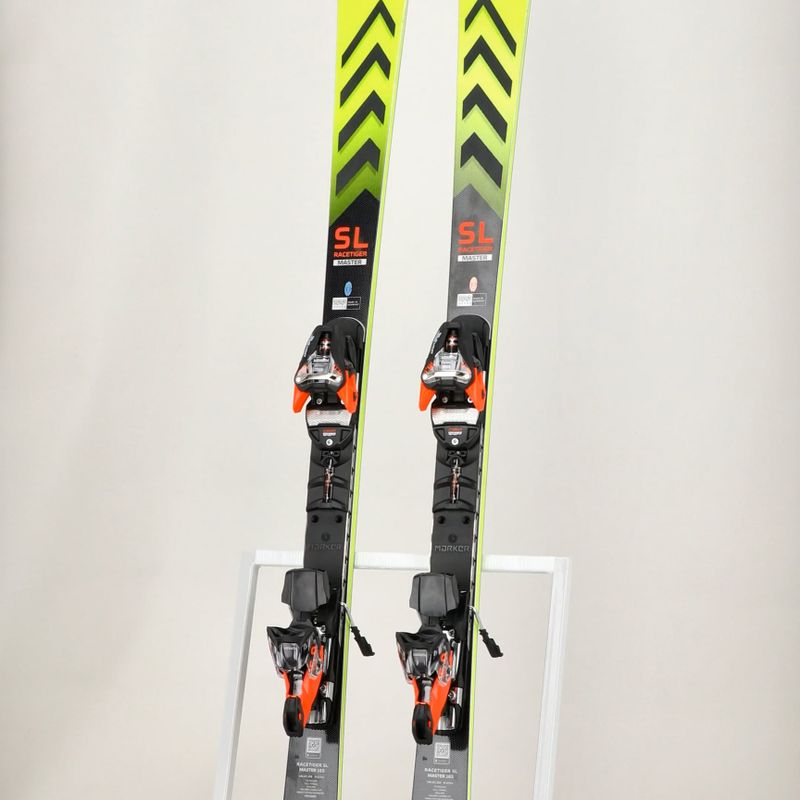 Völkl Racetiger SL Master + XComp 16 GW gelb/schwarzer Alpin-Ski 15