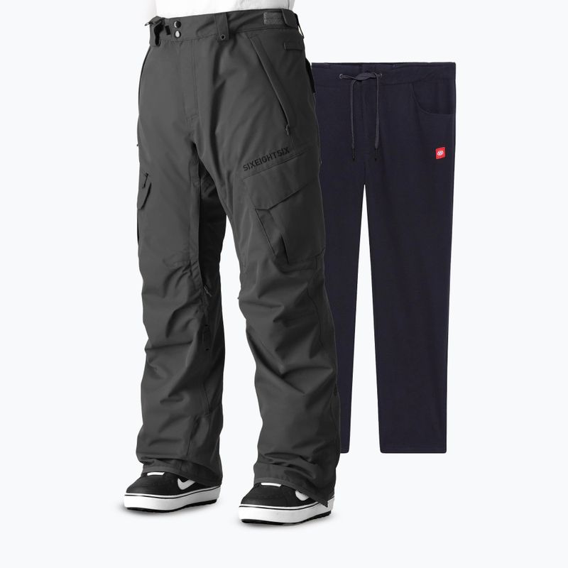 Herren Snowboardhose 686 Smarty 3-in-1 Cargo charcoal