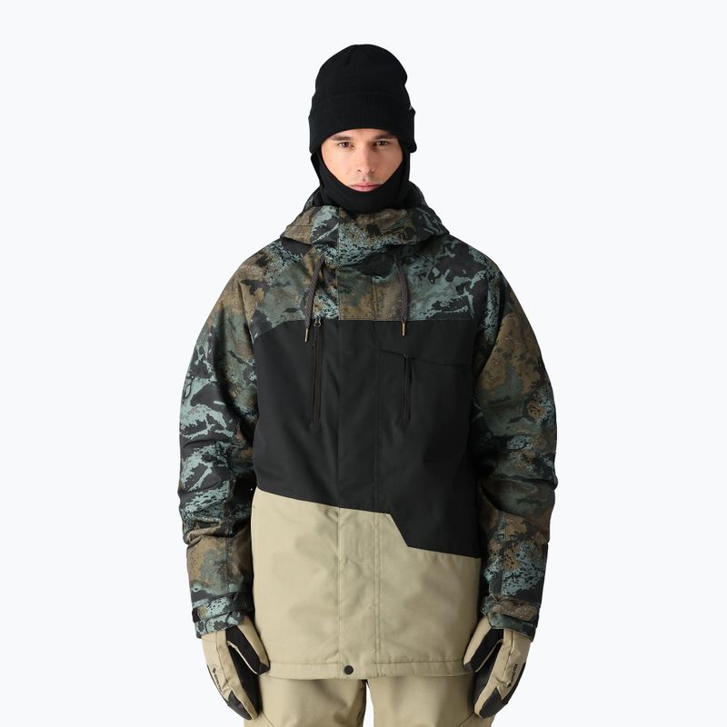 Snowboardjacke Herren 686 Geo cypress green hemisphere colorblock