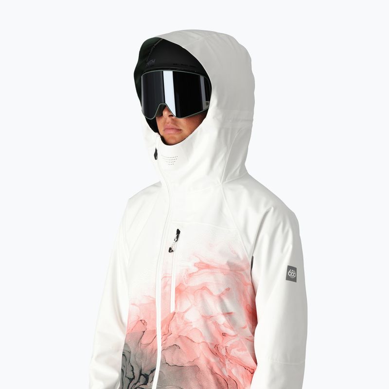 Snowboardjacke Damen 686 Hydra white cypress cloudbreak 4