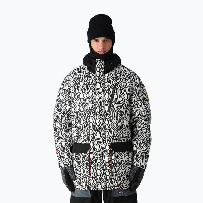Snowboardjacke Herren 686 Spectra Insulated keith haring white colorblock