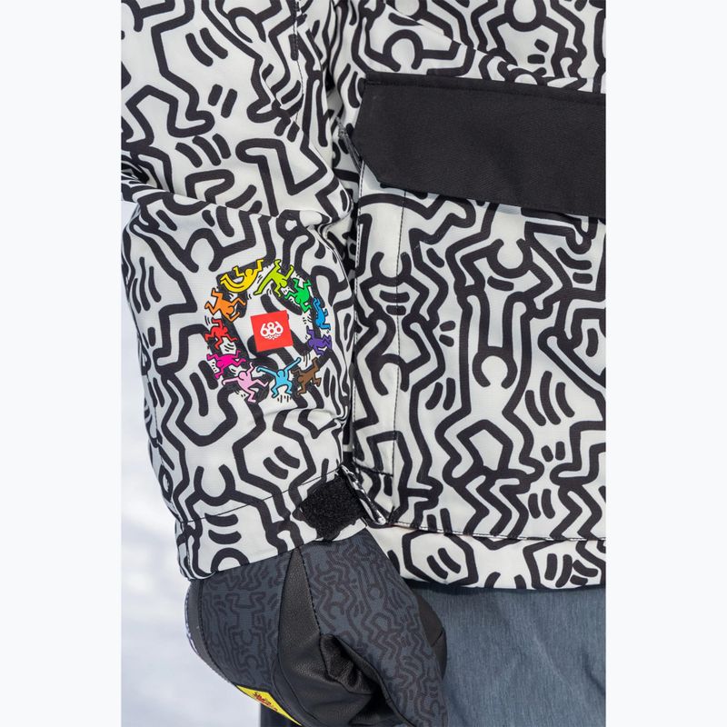 Snowboardjacke Herren 686 Spectra Insulated keith haring white colorblock 3