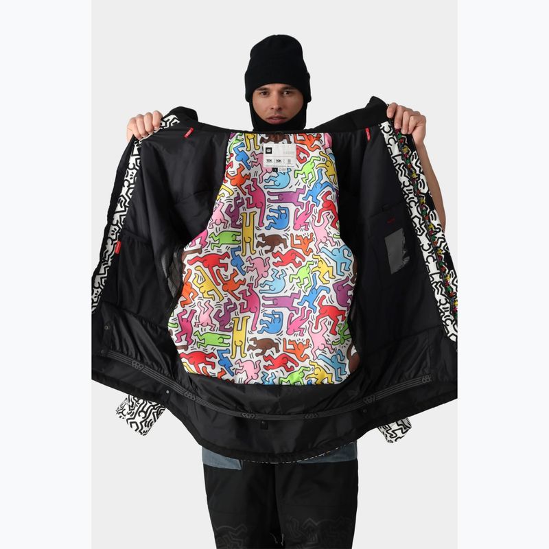 Snowboardjacke Herren 686 Spectra Insulated keith haring white colorblock 4