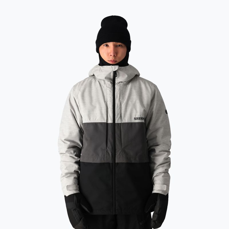 Snowboardjacke Herren 686 Smarty 3-in-1 Form white heather colorblock