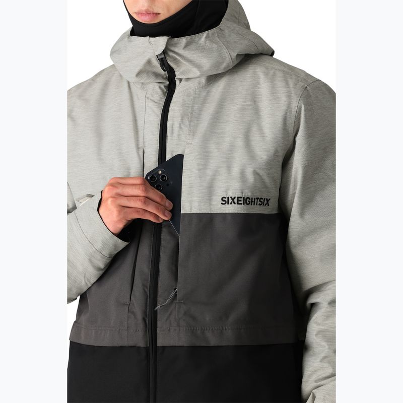 Snowboardjacke Herren 686 Smarty 3-in-1 Form white heather colorblock 6
