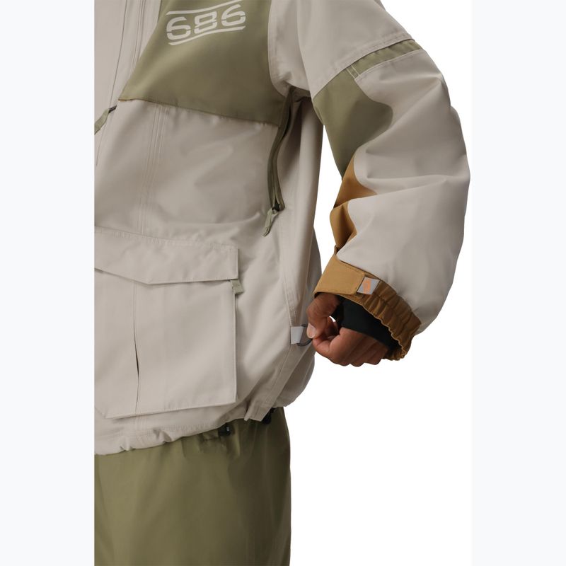 Herren-Snowboardjacke 686 2001 Transfer limestone colorblock 11
