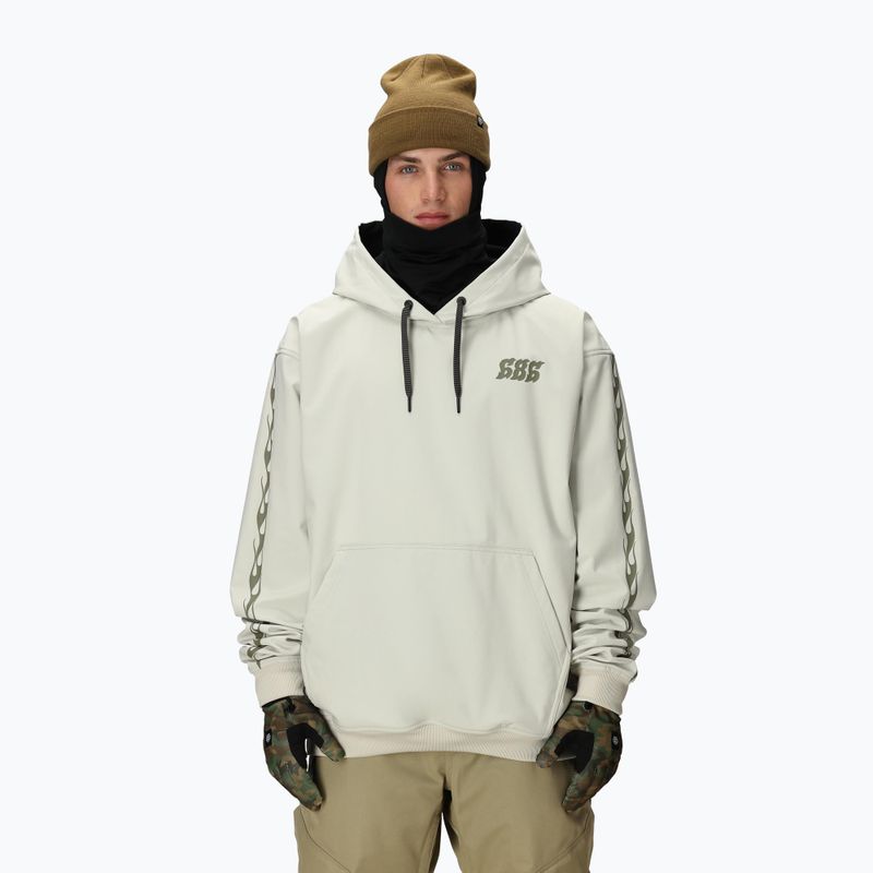 Herren Snowboard-Hoodie 686 Waterproof Team Hoody limestone