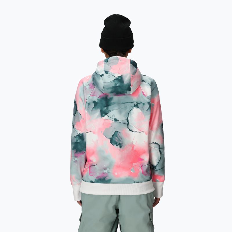 Damen Snowboard-Hoodie 686 Bonded Fleece Pullover Hoody geranium pink ink 3